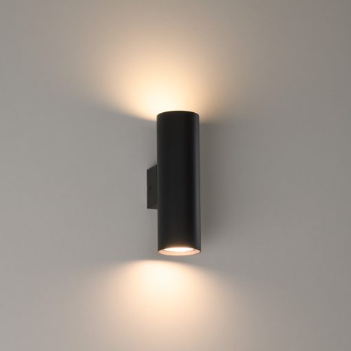 Zoom Wall Lamp 16/3764-18 Textured Black, LED GU10 2x8W, CL.I