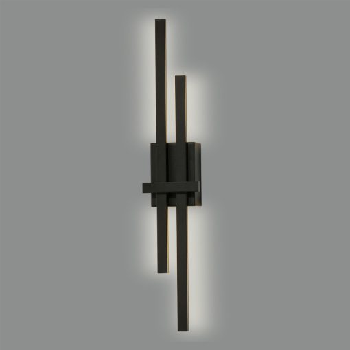 Shadow Wall Lamp 16/3796-54 Textured Black, LED 2x6W 760lm, CRI90 CL.I, Integrated LED, Kelvin 2700K-3000K Slide Switch