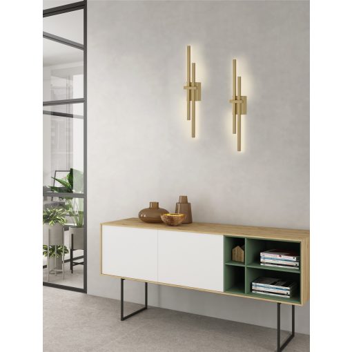 Shadow Wall Lamp 16/3796-54 Technical Gold, LED 2x6W 760lm, CRI90 CL.I, Integrated LED, Kelvin 2700K-3000K Slide Switch