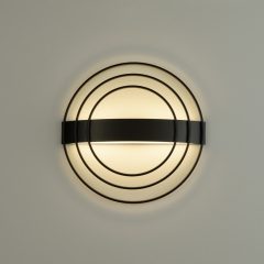   Ringo Wall Lamp 16/3813 Textured Black, LED 13W 808lm, CRI90 CL.I, Integrated LED, Kelvin 2700K-3000K Slide Switch