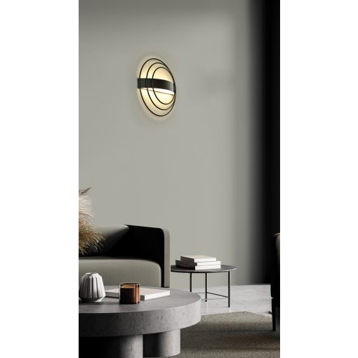 Ringo Wall Lamp 16/3813 Textured Black, LED 13W 808lm, CRI90 CL.I, Integrated LED, Kelvin 2700K-3000K Slide Switch