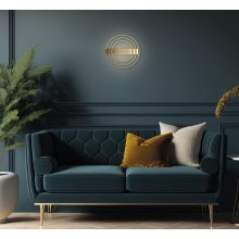 Ringo Wall Lamp 16/3813 Tech Gold, LED 13W 808lm, CRI90 CL.I, Integrated LED, Kelvin 2700K-3000K Slide Switch