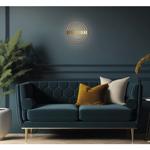 Ringo Wall Lamp 16/3813 Tech Gold, LED 13W 808lm, CRI90 CL.I, Integrated LED, Kelvin 2700K-3000K Slide Switch