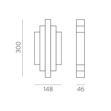 Robin Wall Lamp 16/3814 Textured Black, LED 21W 3000K 1625lm, CRI90 CL.I, Integrated LED