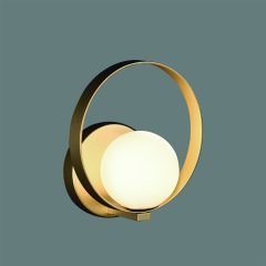   Halo Wall Lamp 16/3815 Tech. Gold/Opal, LED 5W 370lm, CRI90 CL.I, Integrated LED, Kelvin 2700K-3000K Slide Switch