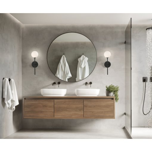 Doris Wall Lamp 16/3820 Opal/Textured Black, LED G9 7W, CL.II IP44