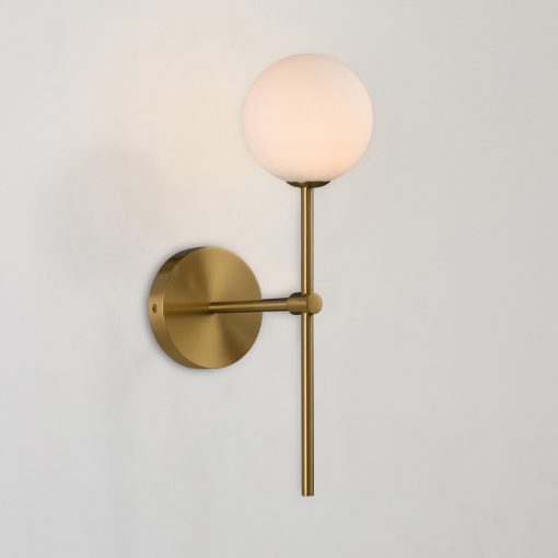 Doris Wall Lamp 16/3820 Antique Gold/Opal, LED G9 7W, CL.II IP44