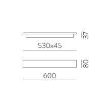 Fosca Wall Lamp 16/3833-60 Textured White, LED 18W 1800lm, CRI90 CL.I, Integrated LED, Kelvin 2700K-3000K Slide Switch