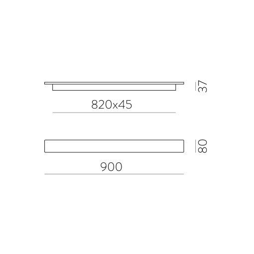 Fosca Wall Lamp 16/3833-90 Textured White, LED 30W 2600lm, CRI90 CL.I, Integrated LED, Kelvin 2700K-3000K Slide Switch