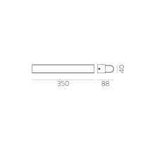 Tesla Wall Lamp 16/3834-35 Opal/Chrome, LED 13.6W 3000K 1100lm, CRI90 CL.II IP44, Integrated LED