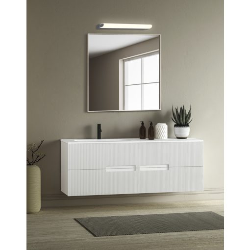 Tesla Wall Lamp 16/3834-55 Opal/Chrome, LED 22.6W 3000K 1850lm, CRI90 CL.II IP44, Integrated LED