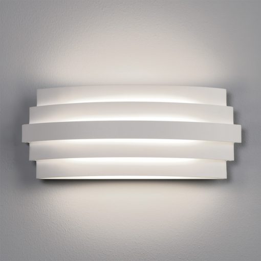 Luxur Wall Lamp 16/3840-30 Textured White, LED 20W 1200lm, CRI90 CL.I, Integrated LED, Kelvin 2700K-3000K Slide Switch