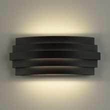 Luxur Wall Lamp 16/3840-30 Textured Black, LED 20W 1200lm, CRI90 CL.I, Integrated LED, Kelvin 2700K-3000K Slide Switch