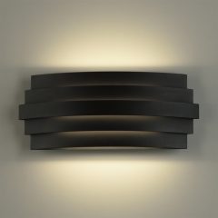   Luxur Wall Lamp 16/3840-30 Textured Black, LED 20W 1200lm, CRI90 CL.I, Integrated LED, Kelvin 2700K-3000K Slide Switch