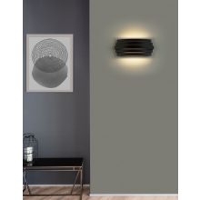 Luxur Wall Lamp 16/3840-30 Textured Black, LED 20W 1200lm, CRI90 CL.I, Integrated LED, Kelvin 2700K-3000K Slide Switch