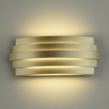 Luxur Wall Lamp 16/3840-30 Opal/Tech. Gold, LED 20W 1200lm, CRI90 CL.I, Integrated LED, Kelvin 2700K-3000K Slide Switch