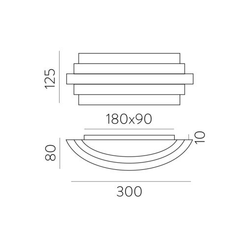 Luxur Wall Lamp 16/3840-30 Opal/Tech. Gold, LED 20W 1200lm, CRI90 CL.I, Integrated LED, Kelvin 2700K-3000K Slide Switch