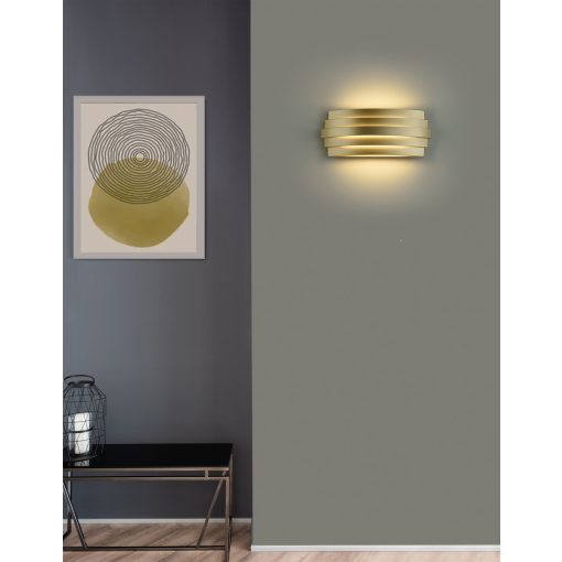 Luxur Wall Lamp 16/3840-30 Opal/Tech. Gold, LED 20W 1200lm, CRI90 CL.I, Integrated LED, Kelvin 2700K-3000K Slide Switch
