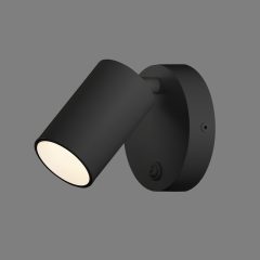   Gina Wall Lamp 16/3874 Textured Black, LED GU10 8W, CL.II, With switch, Adjustable