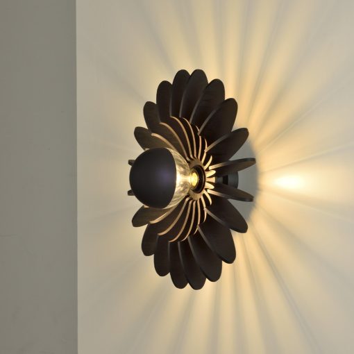 Rosa Del Desierto Wall Lamp 16/3912-45 Black, LED E27 15W, CL.I, MULTI-PACK