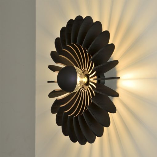Rosa Del Desierto Wall Lamp 16/3912-60 Black, LED E27 15W, CL.I, MULTI-PACK