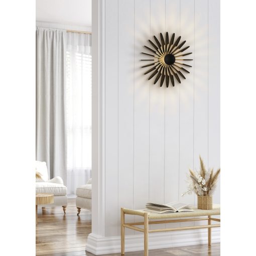 Rosa Del Desierto Wall Lamp 16/3912-60 Black, LED E27 15W, CL.I, MULTI-PACK