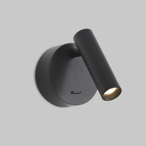 Atria Wall Lamp 16/3925 Textured Black, LED 3W 3000K 315lm, CRI90 CL.I, Integrated LED, With switch, Adjustable