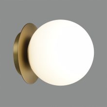 Parma Wall Lamp 16/3946-15 IP Opal/ Matt Antique Gold, LED E27 15W, CL.II IP44, (E27 max. Ø45 mm)