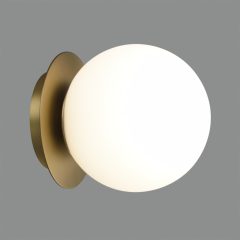   Parma Wall Lamp 16/3946-15 IP Opal/ Matt Antique Gold, LED E27 15W, CL.II IP44, (E27 max. Ø45 mm)