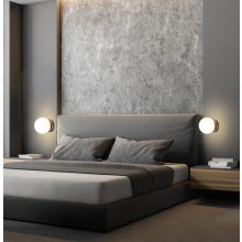 Parma Wall Lamp 16/3946-15 IP Opal/ Matt Antique Gold, LED E27 15W, CL.II IP44, (E27 max. Ø45 mm)