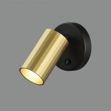 Modrian Wall Lamp 16/3951-10 Black/Tech Gold, LED GU10 8W, CL.II, With switch, Adjustable