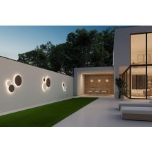 Combo Wall Lamp 16/3966-30 Textured White, LED 11W 760lm, CRI90 CL.I IP65, Integrated LED, Kelvin 2700K-3000K Slide Switch