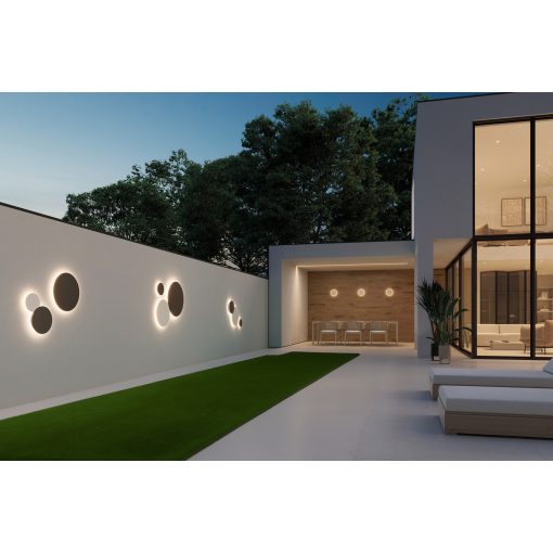 Combo Wall Lamp 16/3966-30 Textured White, LED 11W 760lm, CRI90 CL.I IP65, Integrated LED, Kelvin 2700K-3000K Slide Switch