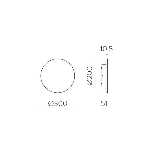 Combo Wall Lamp 16/3966-30 Technical Gold, LED 11W 760lm, CRI90 CL.I IP65, Integrated LED, Kelvin 2700K-3000K Slide Switch