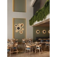 Combo Wall Lamp 16/3966-45 Technical Gold, LED 15W 1140lm, CRI90 CL.I IP65, Integrated LED, Kelvin 2700K-3000K Slide Switch