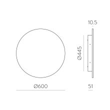 Combo Wall Lamp 16/3966-60 Technical Gold, LED 20W 1350lm, CRI90 CL.I IP65, Integrated LED, Kelvin 2700K-3000K Slide Switch