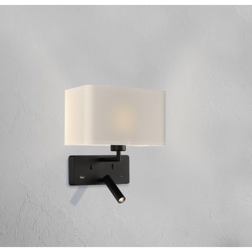 Romeo Wall Lamp 16/3971 Nickel Mate, LED 3W 3000K 285lm + LED E27 15W, CRI90 CL.I, MULTI-PACK, Two switches, With USB, USB-C, Adjustable