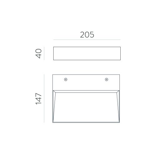Brick Wall Lamp 16/3972-20 Textured White, LED 20W 2200lm, CRI90 CL.I, Integrated LED, Kelvin 2700K-3000K Slide Switch, Microplasmic Diffuser