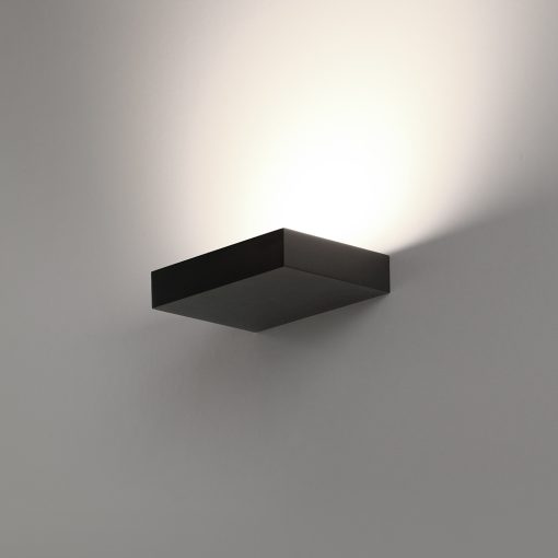 Brick Wall Lamp 16/3972-20 Textured Black, LED 20W 2200lm, CRI90 CL.I, Integrated LED, Kelvin 2700K-3000K Slide Switch, Microplasmic Diffuser