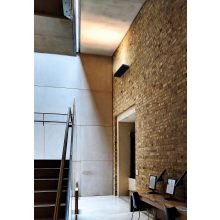 Brick Wall Lamp 16/3972-38 Textured Black, LED 38W 4340lm, CRI90 CL.I, Integrated LED, Kelvin 2700K-3000K Slide Switch, Microplasmic Diffuser