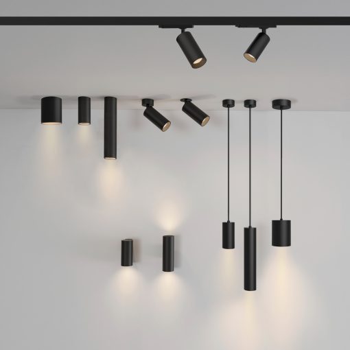 Pipe Wall Lamp 16/3986 Textured Black, LED COB 12W 3000K 1240lm, CRI90 CL.I, Integrated LED