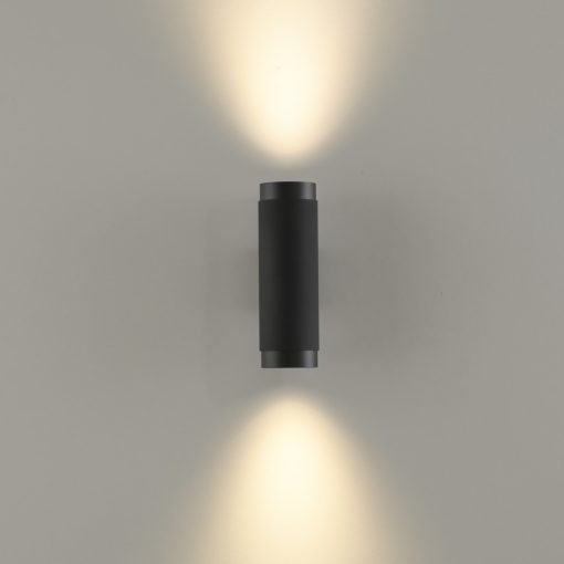 Lux Wall Lamp 16/3989-2 Textured Black/Black, LED COB 2x6W 3000K 1240lm, CRI90 CL.I, Integrated LED