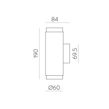 Lux Wall Lamp 16/3989-2 Tech Gold/Black, LED COB 2x6W 3000K 1240lm, CRI90 CL.I, Integrated LED