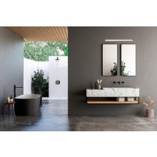 Sara Wall Lamp 16/3991-90 Opal/Chrome, LED 22W 2050lm, CRI90 CL.II IP44, Integrated LED, 3000K-4000K Slide Switch