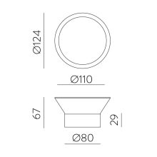 Yes Wall Lamp 16/3993 White, LED 4W 2700K 315lm, CRI90 CL.I IP65, Integrated LED