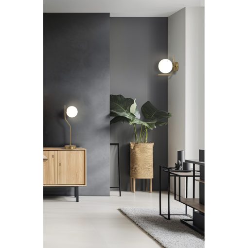 Maui Wall Lamp 16/8163-15 IP Opal/Matt Antique Gold, LED E27 15W, CL.II IP44, (E27 max. Ø45 mm)