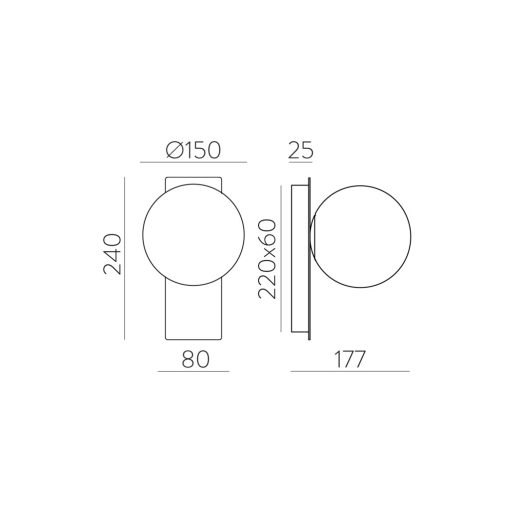 Kin Wall Lamp 16/8169 Nickel Mat/Opal, LED 8W 2700K 370lm, CRI90 CL.I, Integrated LED
