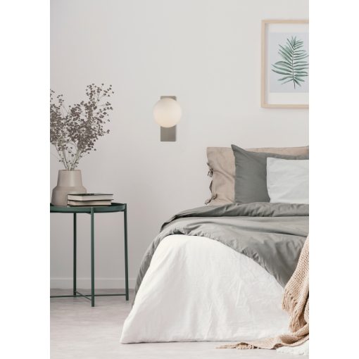 Kin Wall Lamp 16/8169 Nickel Mat/Opal, LED 8W 2700K 370lm, CRI90 CL.I, Integrated LED