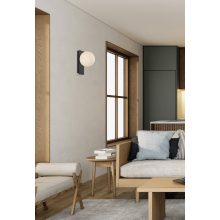 Kin Wall Lamp 16/8169 Textured Black/Opal, LED 8W 2700K 370lm, CRI90 CL.I, Integrated LED
