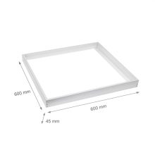 Kiemelő keret Falon kívüli FIXTURE Süllyesztett LUMINAIRE  ALGINE LINE/ALGINE PREMIUM 600X600MM .THE SCREWS, WH